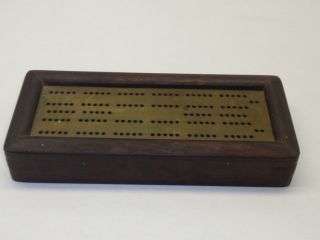  Wood and Brass Cribbage Board Hardware Game Set Kit Holder Box