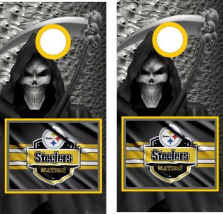 Pittsburgh Steelers Cornhole Bag Toss Game Sticker Set