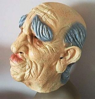 old man mask old geezer latex grandpa halloween costume accessory over
