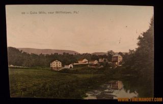  Pennsylvania PA P.A. Cuba Mills Postcard 1908 Postmarked Lithograph