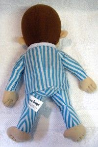 Curious George Wearing Striped Pajamas Kellytoy 14 Stuffed Plush