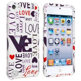  on case compatible with apple ipod touch 5th generation love words