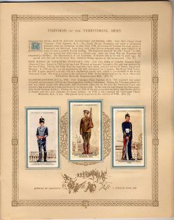 Tobacco Card Album & Cards, John Player,MILITARY UNIFORMS OF