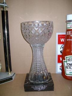 Geoff Bodine Pocono Crystal Winner NASCAR Race Used Worn Driver Trophy