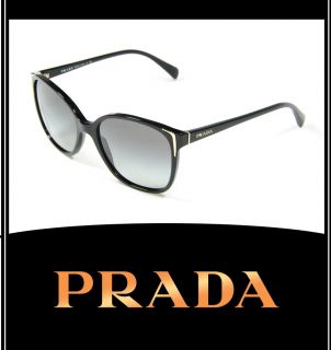 New Prada PR 01O 1AB 3M1 Black Womens Plastic Sunglasses