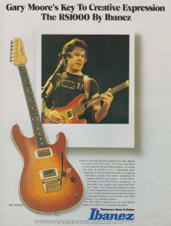 1983 Ibanez Gary Moore RS1000 Guitar Print Ad