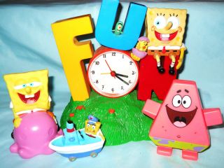  Spongebob Squarepants Fun Childrens Alarm Clock and Toys