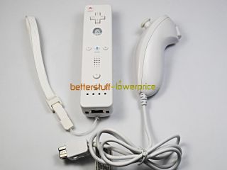 Game Remote Nunchuck Controller Bundle Nintendo Wii Wht