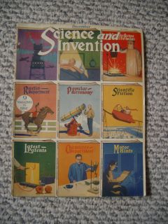 Science and Invention Dec 1922 1st Science Fiction on C FN
