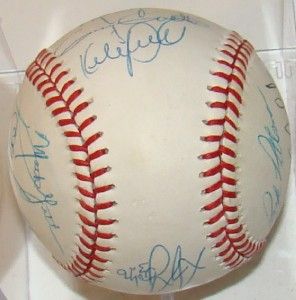 1989 Twins Team 12 Signed Baseball JSA Kirby Puckett