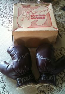 Vintage Everlast Childs Jack Dempsey Boxing Gloves w Box