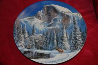 WS George Jean Sias LtdEd Plate Blue Snow at Half Dome