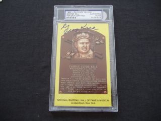George Kell Autograph 1964 Date HOF Yellow PSA DNA Graded Authentic