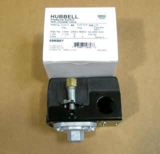 FURNAS HUBBELL 69MB6Y AIR COMPRESSOR PRESSURE SWITCH 80 100 PSI