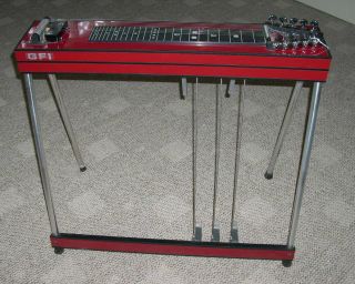 New GFI s 10 SM Red Mica Pedal Steel Guitar w Hard Case Florr Display