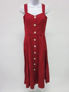 you are bidding on an antonio fusco red button front jumper dress in a