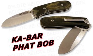 Ka Bar Dozier Phat Bob Folder Polished Micarta 4082 New