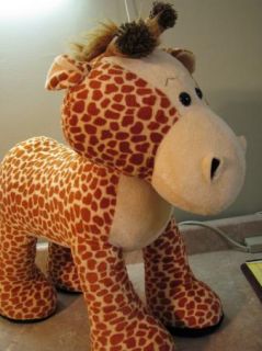 Giraffe Sit Ride on Steel Frame Stuffed Animal Plush
