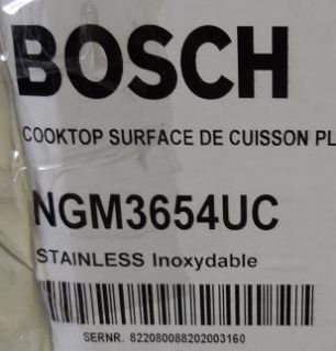 Bosch NGM3654UC 36 Natural Gas Cooktop Stainless Steel