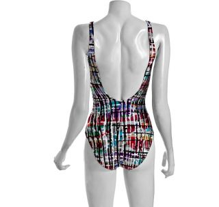 New Gottex Gideon Oberson Deep Plunge Fusion Maillot Tank Swimsuit 12