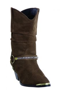 Dingo Gayle Choc Micro Suede Womens Boot Di 623