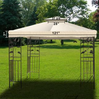 10 x 10Gazebo Patio Top Cover Resistant Waterproof Outdoor Canopy