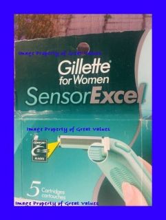 GILLETTE SENSOR EXCEL WOMEN REFILL RAZOR CARTRIDGES 4 5 PACKS CLOSE