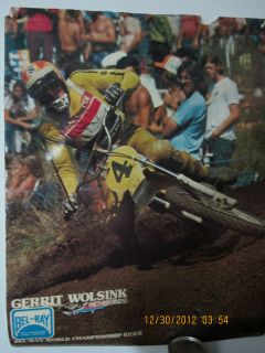 GERRIT WOLSINK BEL RAY CARLSBAD USGP POSTER Vintage Motocross *NO