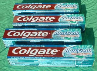  Maxfresh Breath Strips Whitening Toothpaste 6 oz Each New