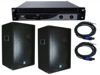  DJ PTA3000 Rack PA 3000W Amp Amplifier Gemini GSM 1585 Speakers