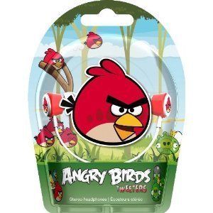 Gear4 HAB001G Angry Birds in Ear Stereo Headphones Red Bird Tweeters