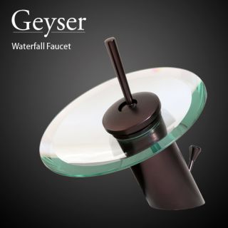 Geyser Vanity Waterfall Bathroom Faucet Pull Up Drain