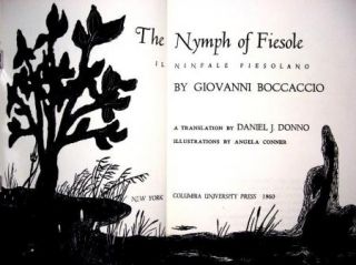 The Nymph of Fiesole by Giovanni Boccaccio 1960 HC Columbia University