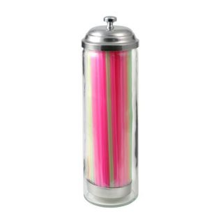  Gemco Glass Junior Straw Dispenser with Straws