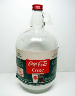  Cola One Gallon Syrup Jug with Coke Lid Vintage Ball Jar Glass Bottle