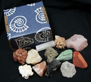 Box 12 Raw Gemstones Crystal Healing Rock Set Specimens