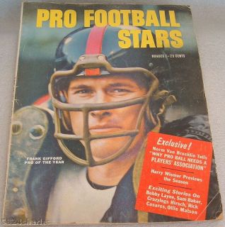 Pro Football Stars Issue 1 Frank Gifford Cover 1957