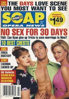   Tricia Cast Scott Reeves Sabryn Genet 1997 Soap Opera News