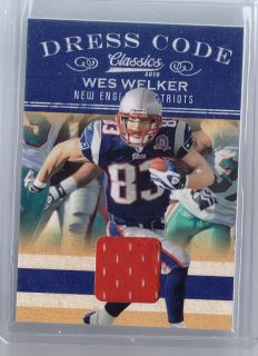  PATRIOTS CLASSIC WES WELKER DRESS CODE GAME WORN JERSEY /200 RARE