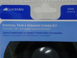 Glacier Bay Disposal Trim Strainer Combo Kit in Slate Grey New SEALED
