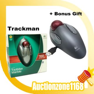  Trackball USB Optical Gaming Mouse Mice for PC Mac Sliver + Bonus Gift