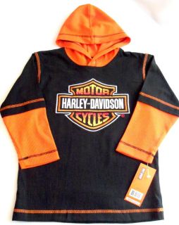 Harley Davidson Boys Hoodie T Shirt Apparel Tops Shirts Size 4 5 6 7