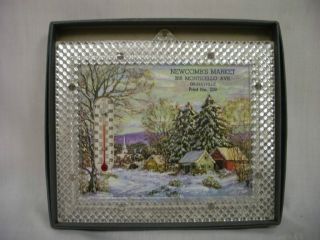  Sample Winter Scene Advertising Thermometer in Box Gilbertville