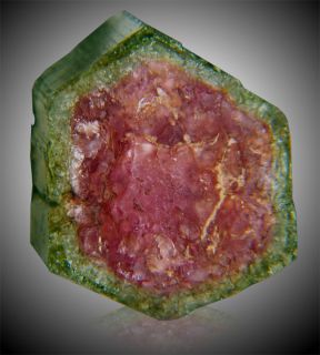 25 213ct Red & Green WATERMELON TOURMALINE Crystal