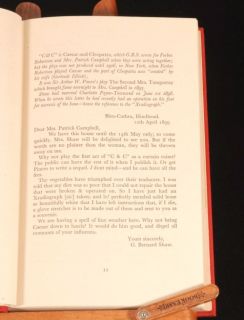 1952 Bernard Shaw Mrs Campbell Correspondence D J