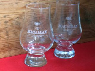 NEW PAIR MACALLAN HIGHLAND SINGLE MALT SCOTCH WHISKY GLENCAIRN GLASS