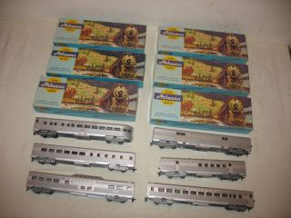 HO Scale Lot of 6 Athearn Santa FE Streamline Passenger Cars in Boxes