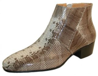 GIORGIO BRUTINI 15549 Mens Dress Shoes Genuine Snake Skin Boots Size 9