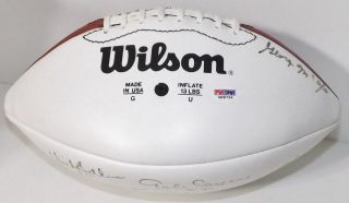 Chicago Bears Hall of Famers 7 Signed Football Walter Payton Sid