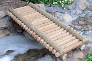 Rustic Decorative Log Garden Bridges for Pond Landscaping Japanese